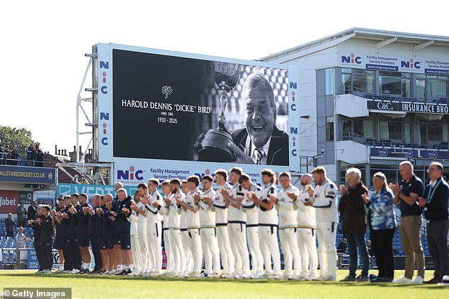 Last month Yorkshire and Durham held a minute's applause after learning of Bird's passing