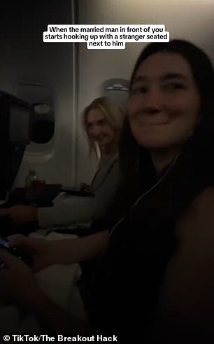 The colleagues were travelling from Sydney to London when they found themselves in an incredibly awkward situation