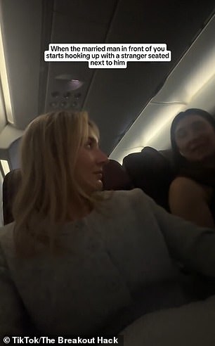 The colleagues were travelling from Sydney to London when they found themselves in an incredibly awkward situation