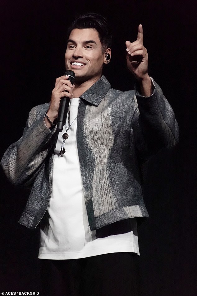 The duo re-launched the group as The Wanted 2.0 after Tom's heartbreaking death (Siva pictured on stage in Vegas)
