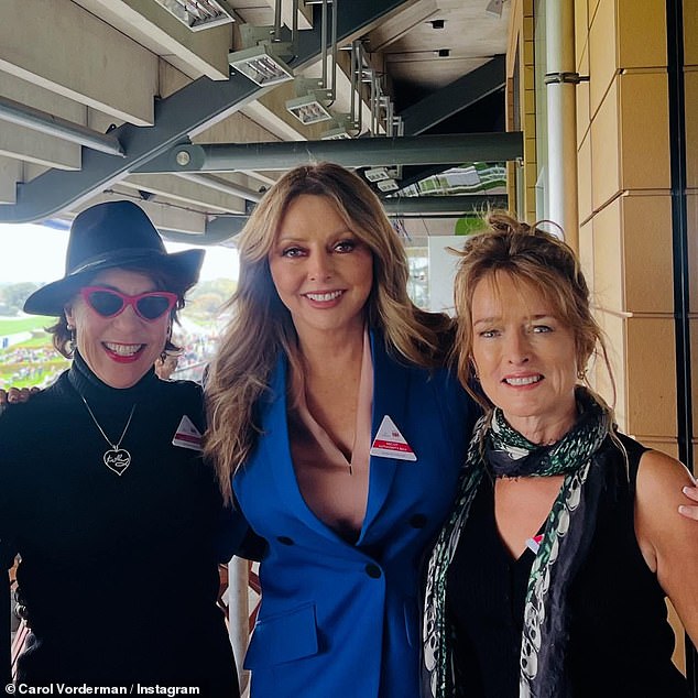 Her trip to the races comes after she told fans she has been 'very poorly' in a new health update - after stepping away from work commitments