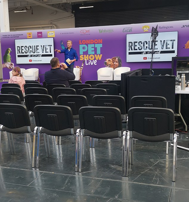 Celebrity vet Dr Scott Miller was spotted on the main stage at last month's event delivering his talk to just two people