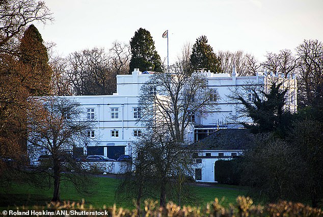 Calls are growing for Prince Andrew to be kicked out of the Royal Lodge (pictured), the lavish Windsor mansion he shares with his ex-wife