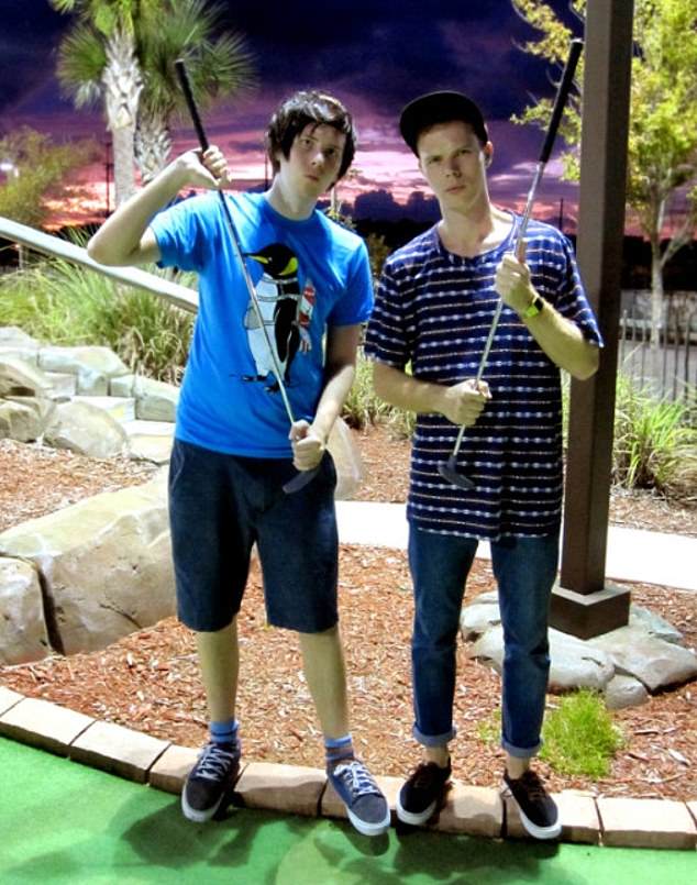 Phil (left) and his older brother Martyn (right) on holiday in America. Martyn has played a part in Dan and Phil's success, co-founding their merchandise business while running a management agency for visual content creators