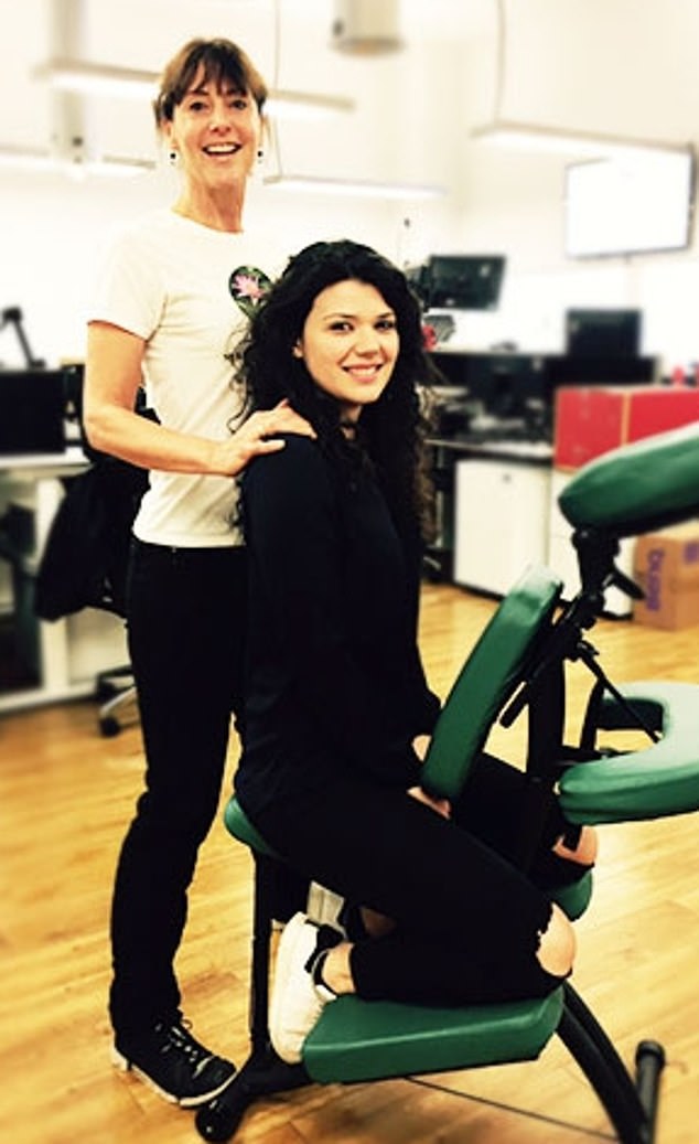 Dan's mother Karen (pictured left) trained as a remedial massage therapist and owns and manages a business called Team Actuate which offers massage therapies and wellbeing packages to companies