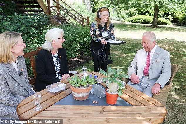 The discussion took place in the private gardens of Windsor Castle in July, and the trio discussed the seed bank's origins and achievements