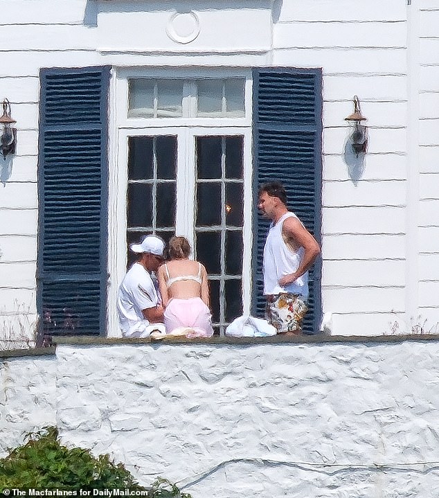 Last August, Kelce and Patrick Mahomes, the Chiefs quarterback, were seen hanging around the pool of her Rhode Island mansion alongside Swift