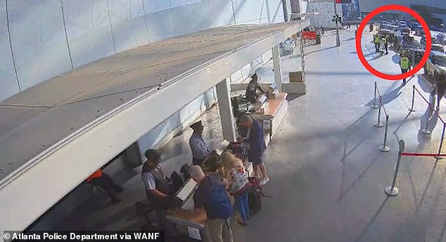 Surveillance footage shows Cagle parking his truck diagonally outside the terminal. Police said it was blocking traffic when they found it