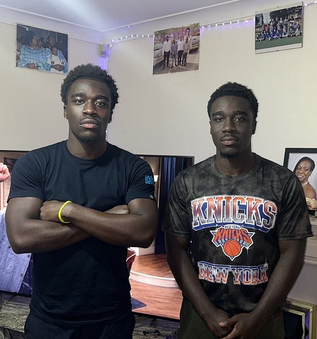 Daniel continued: 'For Joel [right, with Joshua, left], even to this day, I can see in his eyes, he's not the same.'