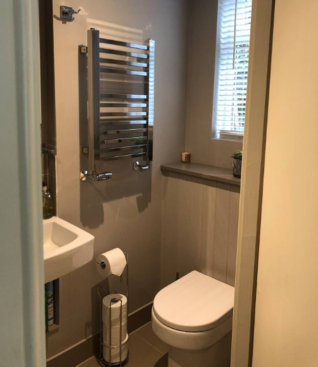 The modern bathroom in Ms Jordan's guest bedroom, where Katia stayed