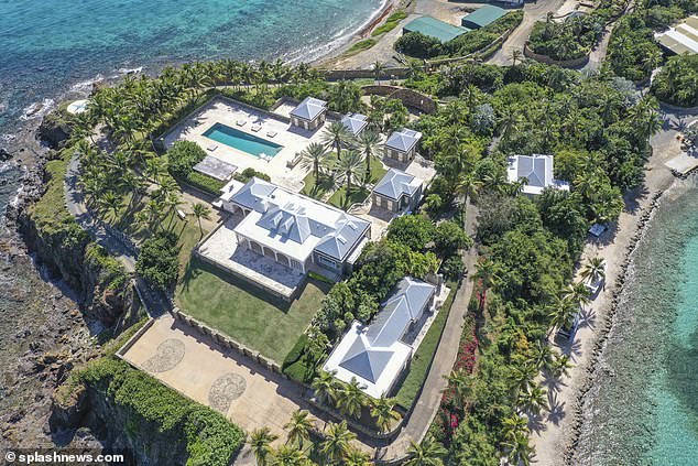 Ms Giuffre repeats her fiercely denied claim that Andrew took part in an orgy with her and ¿approximately eight other young girls¿ on Epstein¿s Caribbean island of Little St James, known as ¿Paedo Island¿ (pictured), in 2001