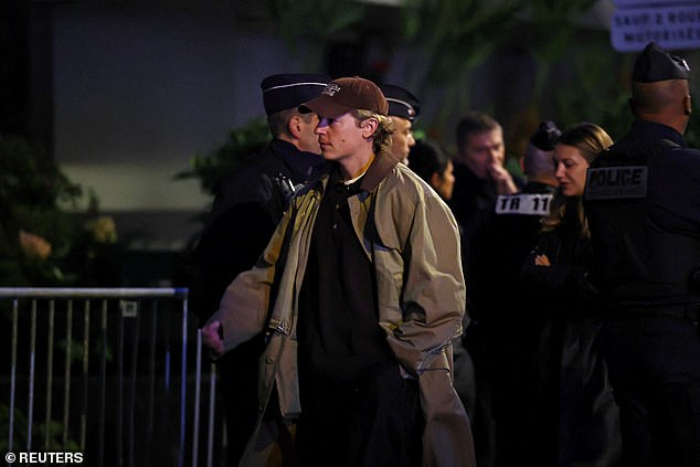 Pierre Sarkozy arrives at the house of his father, former French President Nicolas Sarkozy