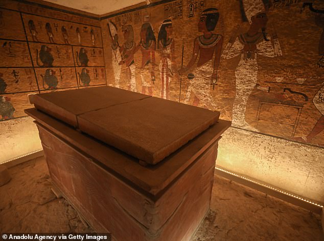 Tutankhamun's tomb (pictured) is unlikely to collapse in the near future, but could undergo severe damage in the long term if nothing is done to preserve it or if flooding fills the burial chamber again