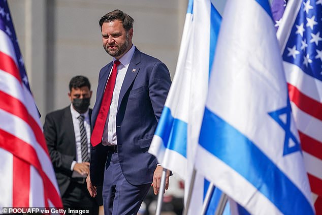 Vance arrives at Ben Gurion Airport in Tel Aviv