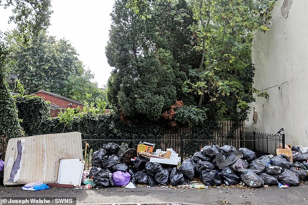 Ongoing bin strikes in Birmingham have seen piles of bin bags left on the streets