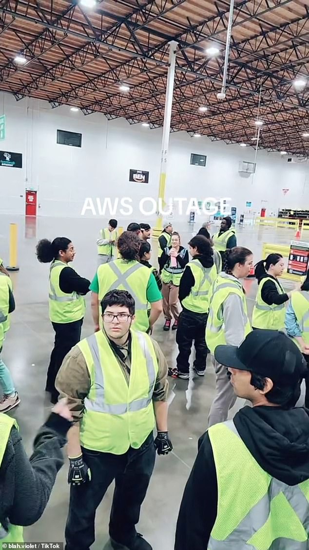 Another staffer can be heard in the background adding: 'They're cleansing it right now, from everything'