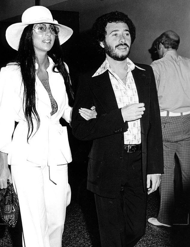 Geffen reportedly dated famous singer, Cher, for about two years in the mid-1970s, their relationship began shortly after Cher separated from Sonny Bono. Pictured: Cher and her then-boyfriend music mogul David Geffen attend an event in 1973