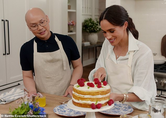 A source later told Daily Mail that it was deleted because Martin (left) had not included all the beauty products which had been used