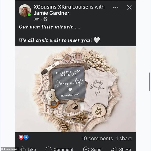 She announced the pregnancy with the 'baby's dad' on social media earlier this year