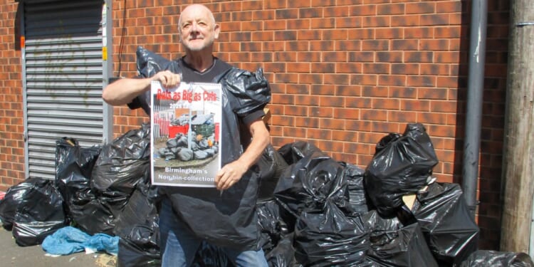 Britain's dullest man was inspired by the ongoing bin strike in Birmingham for his latest boring calendar
