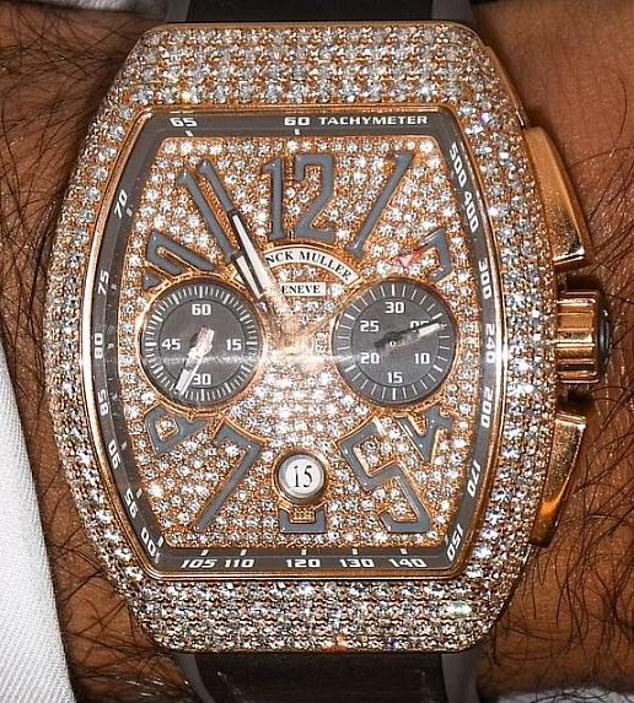 Khan was forced to hand over his Franck Muller Vanguard Chronograph during the robbery
