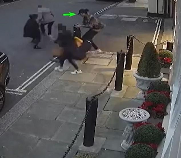 The officers wore expensive accessories as they played their part as bait for the criminals