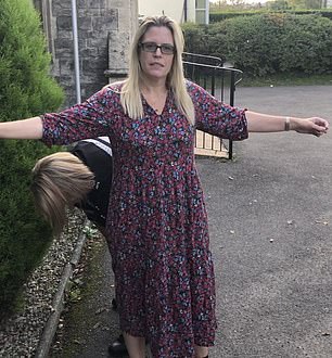 A police officer allegedly pushed Mrs Farrow's front door open, despite not having a warrant, and another patted her down