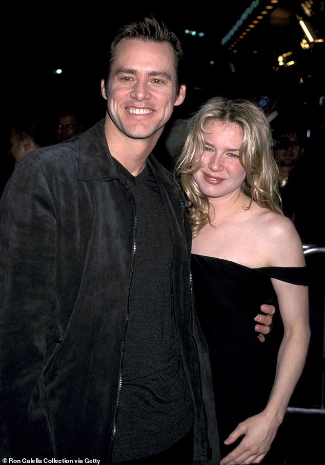 Carrey had romantic relationships with actress Renee Zellweger (pictured), Mad Men star January Jones and singer Linda Ronstadt - the latter when he was 21 and she was 36