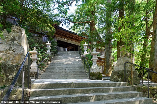Mangione had reportedly planned on traveling with the two men, but decided instead to go to Japan (Pictured: A shrine in Tenkawa)