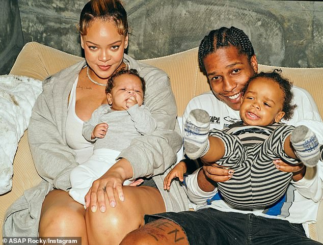 Rihanna and her partner A$AP Rocky are also parents to sons RZA, three, and Riot, two