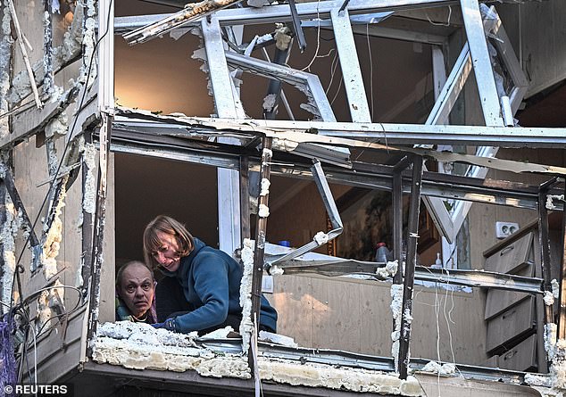 Pictures to the show the devastation following the overnight strikes on Ukraine