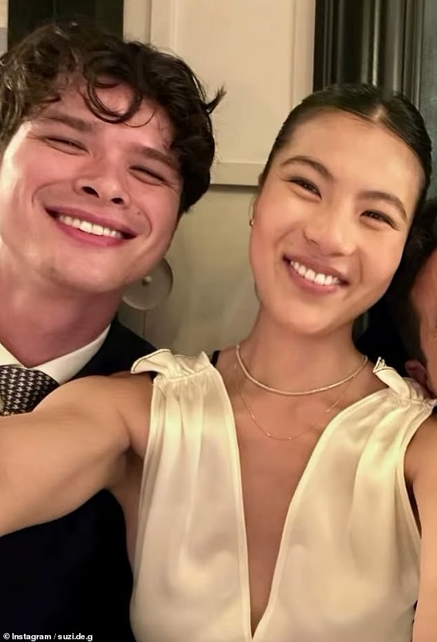 Dahye (pictured wearing a Victoria Beckham gown) and Sean (also pictured) first met when they were studying for their undergraduate degrees in Canada in 2018