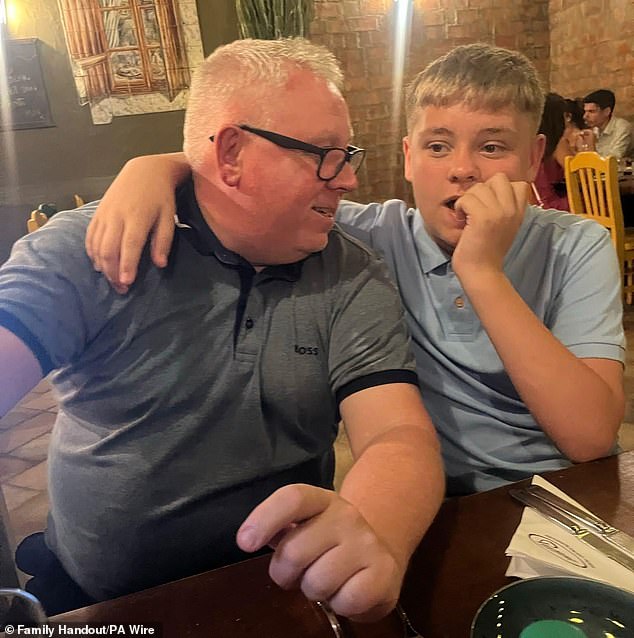 Harvey and his father Mark