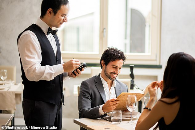 Russell Valentin, 31, originally from Chicago, said he was slammed by his girlfriend for not saying please or thank you to their waiter while out to dinner (stock image)
