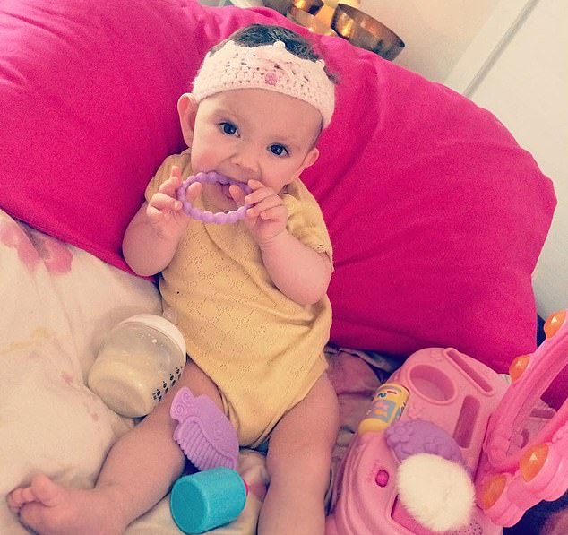 Orla (pictured as a baby) has a rare genetic condition called Kabuki Syndrome which has meant every milestone - whether it be her speech, movement or intellect - has been delayed