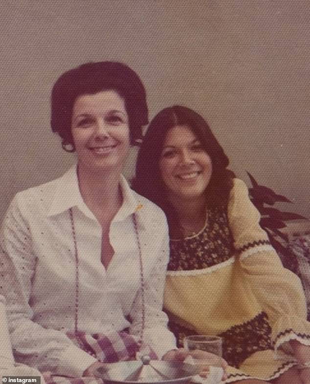 The TV producer, right, with her mother MJ, left, long before she started altering her looks