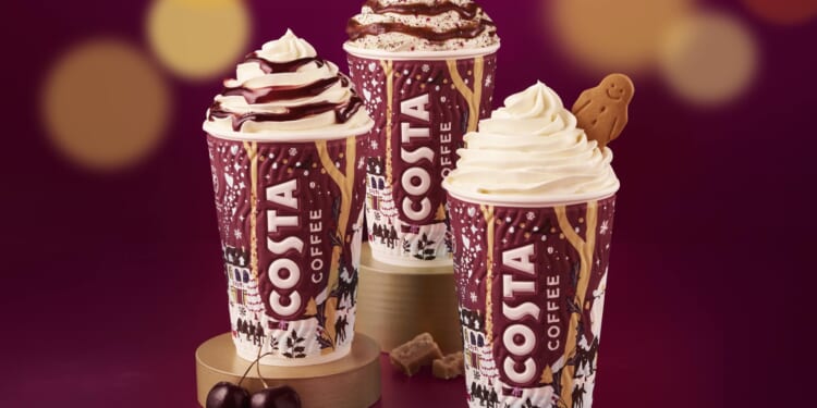 Costa Coffee reveals Christmas menu landing in stores earlier than ever before