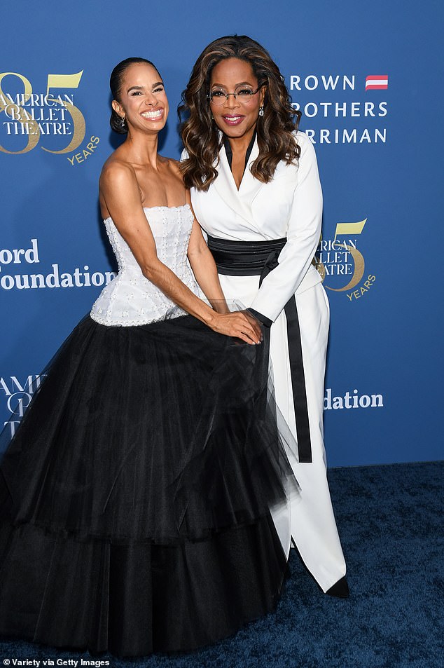 The two ladies stunned in black and white looks