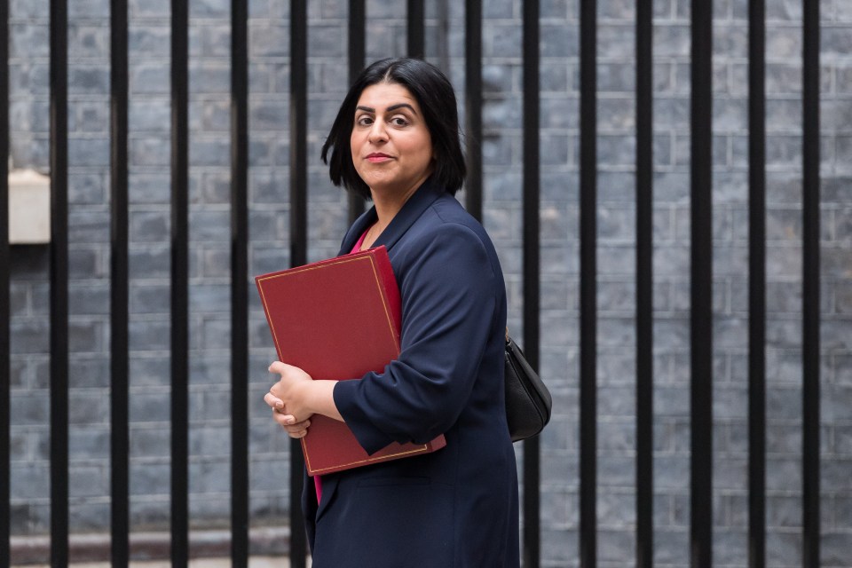 Shabana Mahmood, Secretary of State for the Home Department, arrives in Downing Street for a cabinet meeting.