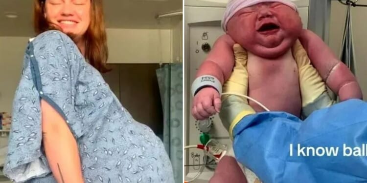 Mum who broke records when she gave birth to 12lb 14oz baby didn’t think she'd survive pregnancy when son kept growing