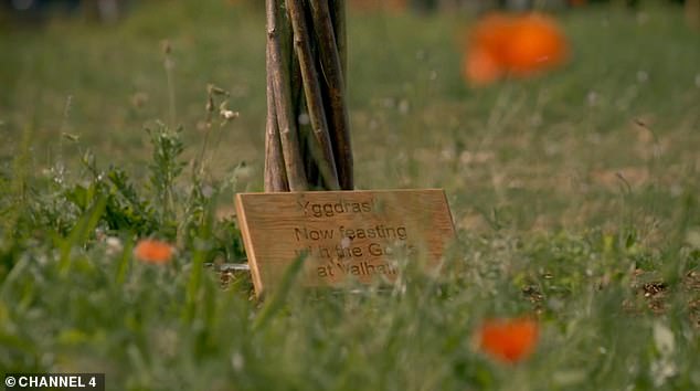 Malene planted a 'tree of life' in the front garden dedicated to her her late partner (pictured)