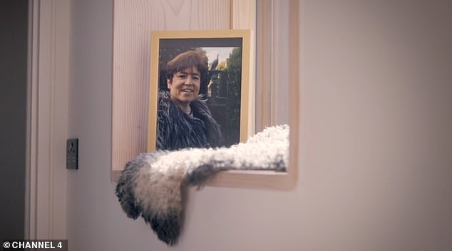 Pep's picture is sat on the window seat that she designed to watch Malene cooking in the kitchen