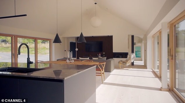 The new kitchen had a marble worktop and oozed Scandinavian style - which Pep adored