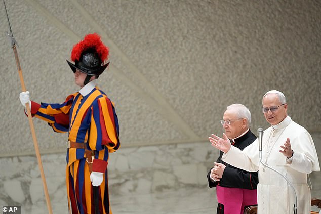 Pope Leo XIV meets with the Equestrian Order of the Holy Sepulchre of Jerusalem today