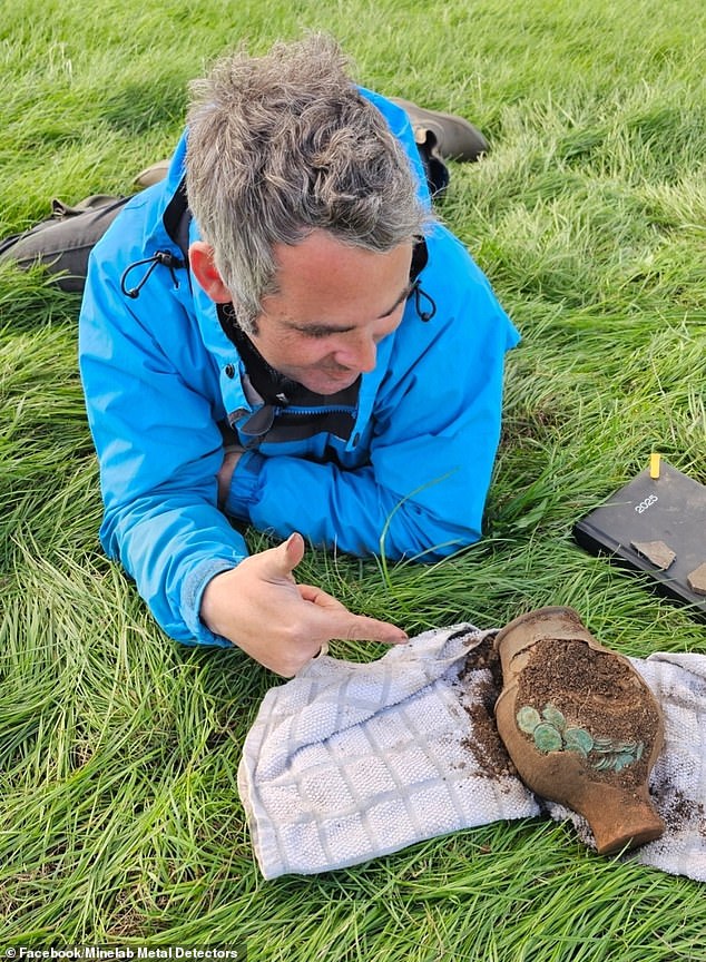 Before taking the coins to experts at the National Museum Cardiff, Mr Moss slept with them in his car for three days over fears they could be stolen