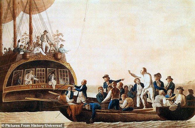 The seaman and 18 of his loyal men only had the compass, a watch, a quadrant and a week's worth of food and drink following the Mutiny on the Bounty