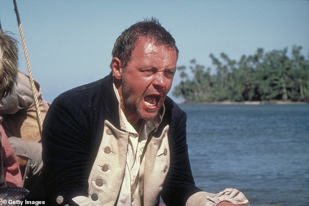 Anthony Hopkins as Captain Bligh in the film 'The Bounty', 1984