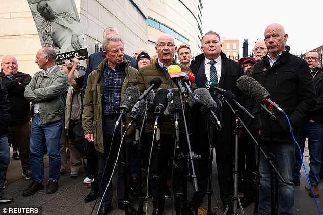 Mickey McKinney, brother of Bloody Sunday victim William McKinney, speaking outside court