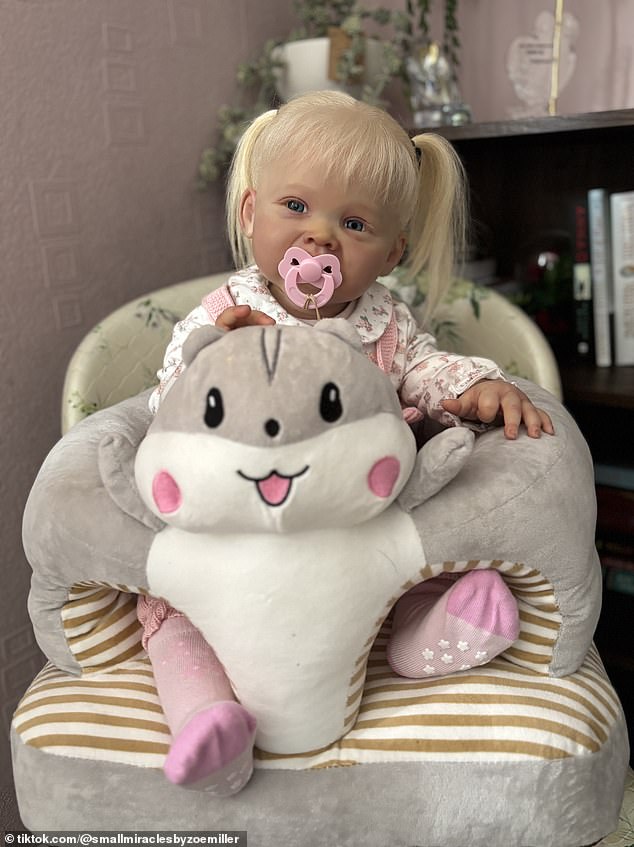 Many collectors buy newborns but the realistic dolls can also be crafted as toddlers (pictured)