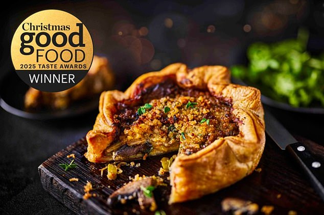 Vegetarians can celebrate over this mushroomy centrepiece from M&S, which includes a creamy filling and crisp pastry